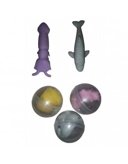 Λαστιχένια ζωάκια θάλασσας Φ45 (σακούλα)